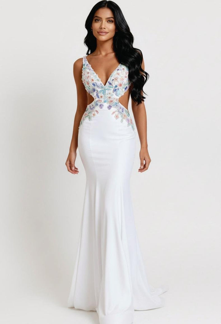 Jovani 48176 — Off White/Multi