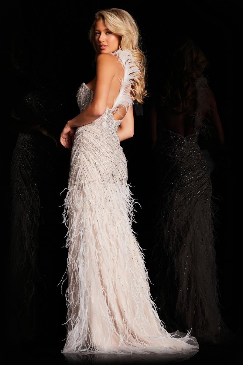 Jovani 37442 — Off White/Nude