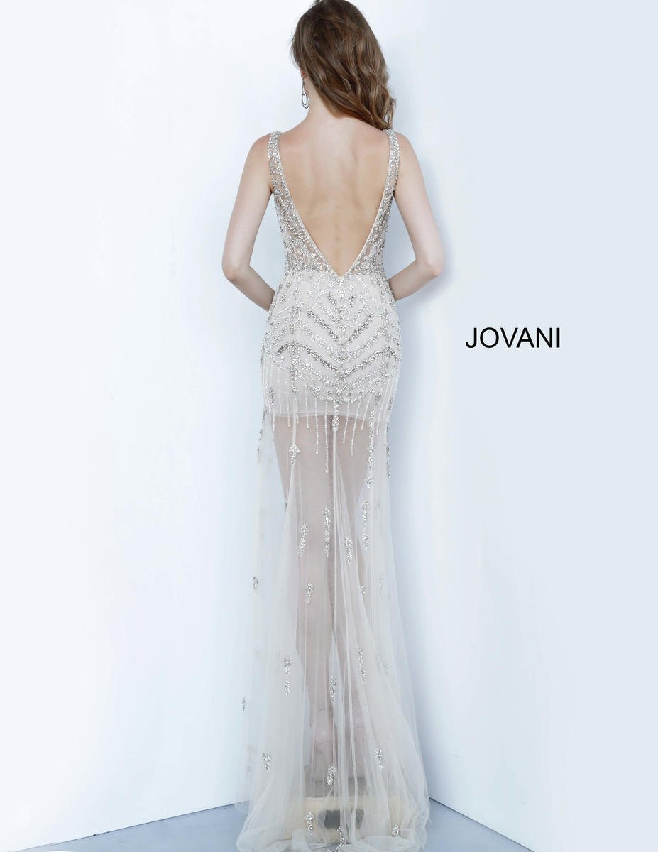 Jovani 68476 — Off White/Nude