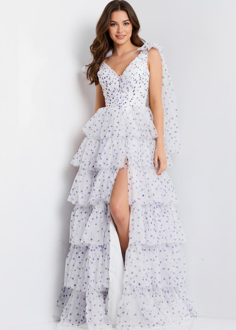 Jovani 49358 — Off White/Purple