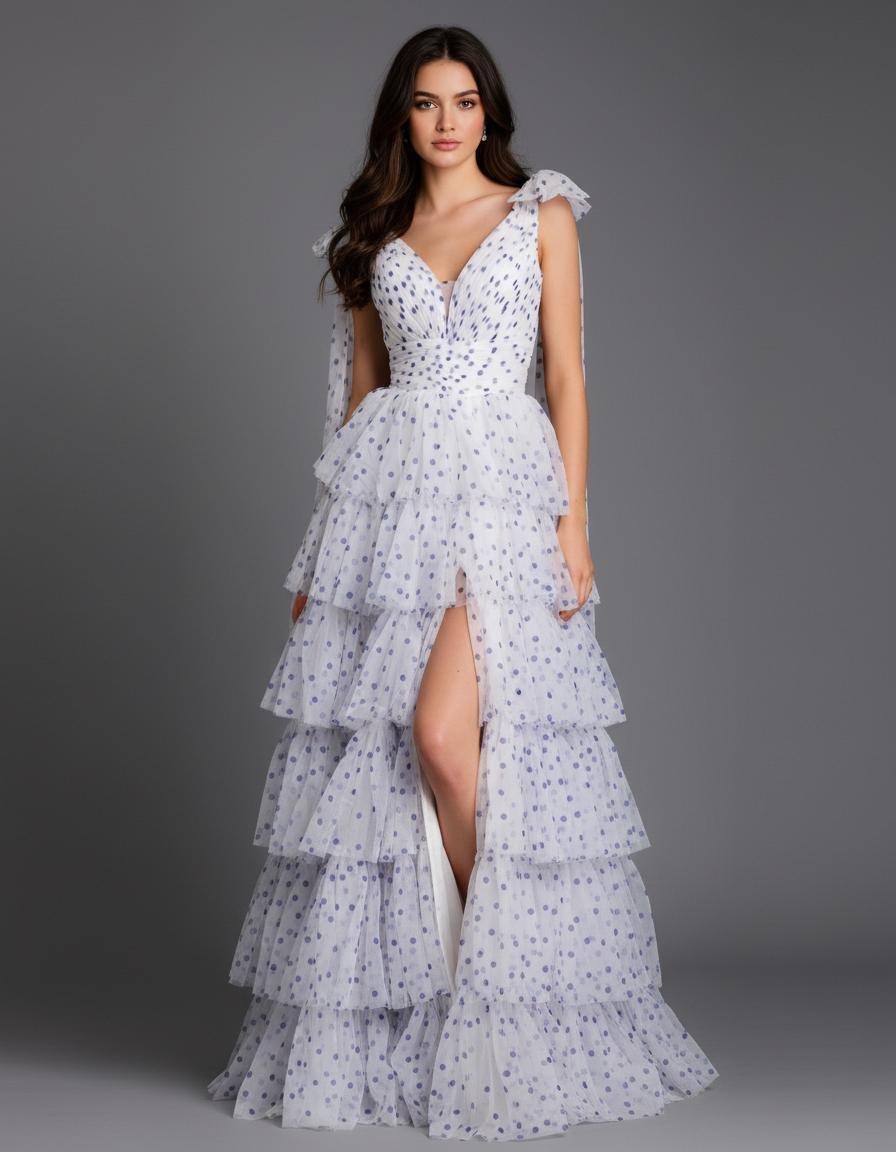 Jovani 49358 — Off White/Purple