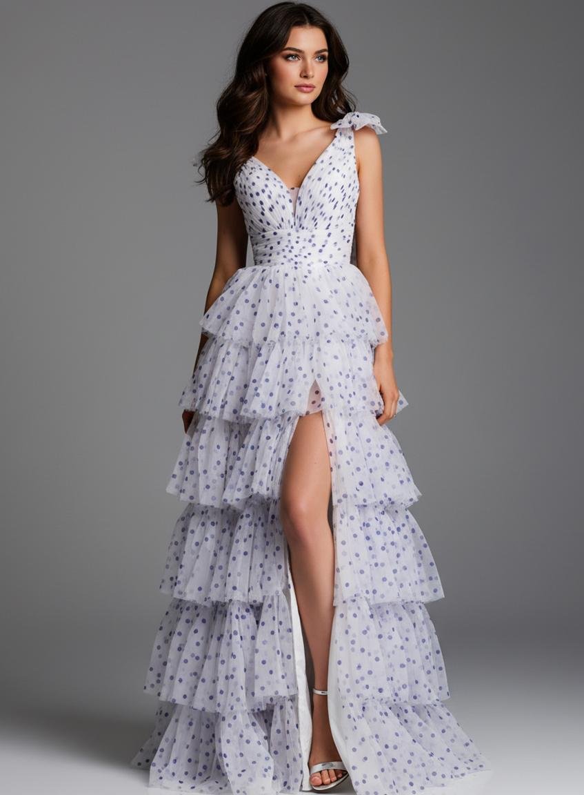 Jovani 49358 — Off White/Purple