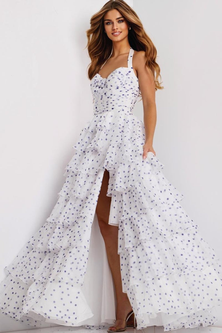 Jovani 49776 — Off White/Purple