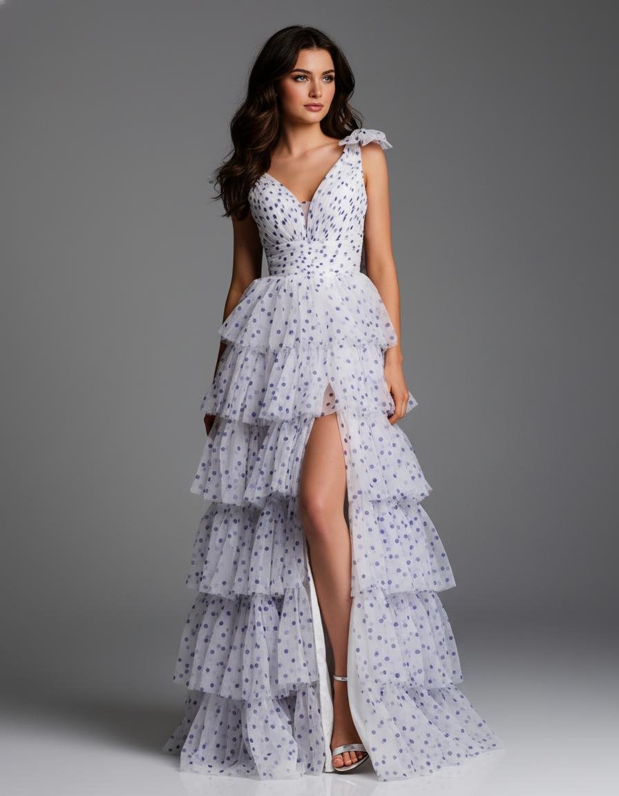 Jovani 49358 — Off White/Purple