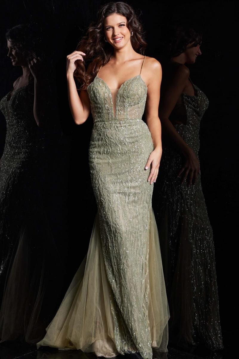 Jovani 39292 — Olive