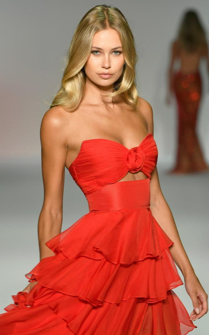Sherri Hill 56870 Orange Prom Dress