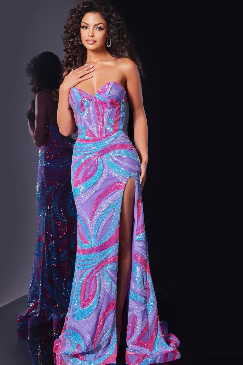 Jovani 43058 — Orchid/Pink/Blue