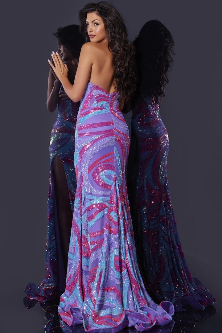 Jovani 43058 — Orchid/Pink/Blue