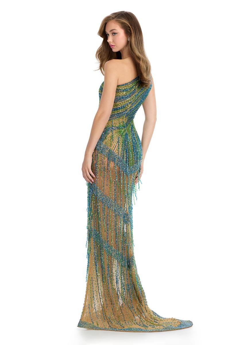 Ashley Lauren 11985 Peacock Prom Dress