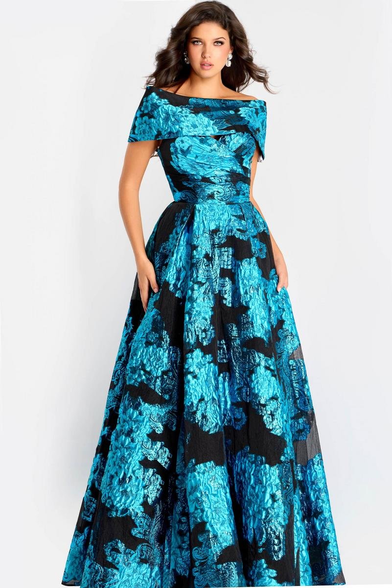 Jovani 47630 — Peacock/Black