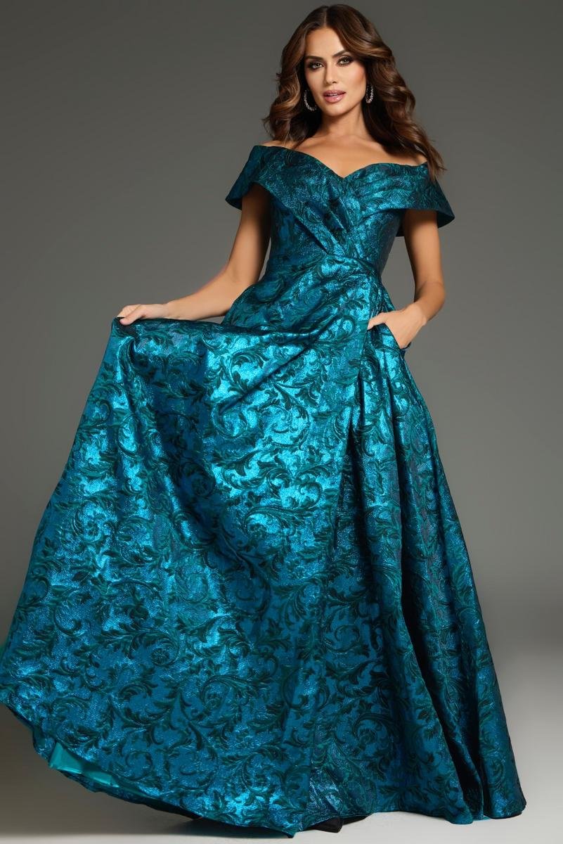 Jovani 25666 — Peacock/Teal