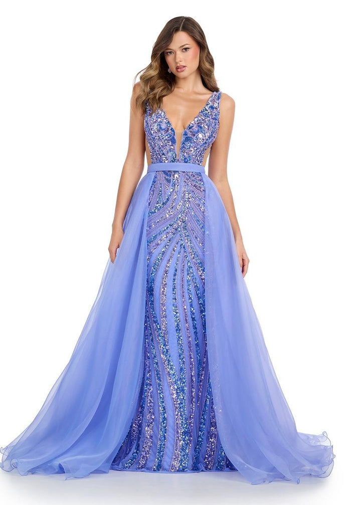 Ashley Lauren 1740 Periwinkle Prom Dress