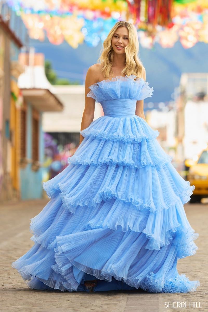 Sherri Hill 55594 Periwinkle Prom Dress