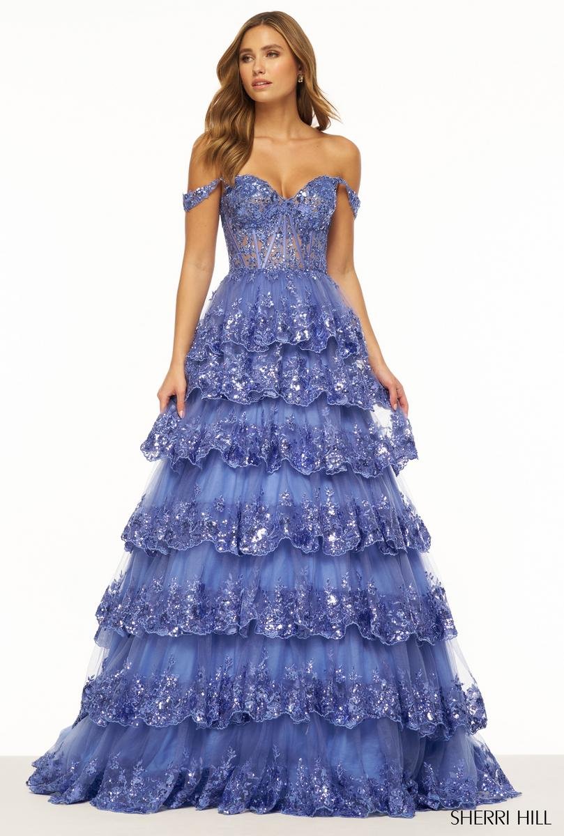 Sherri Hill 56196 — Periwinkle