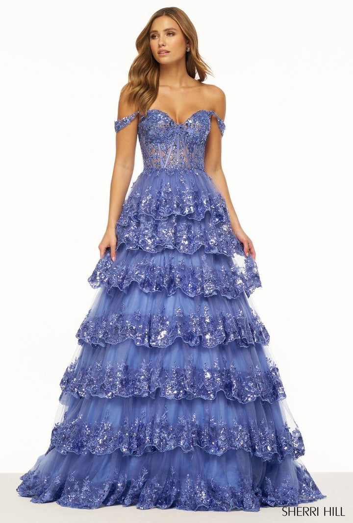 Sherri Hill 56196 — Periwinkle