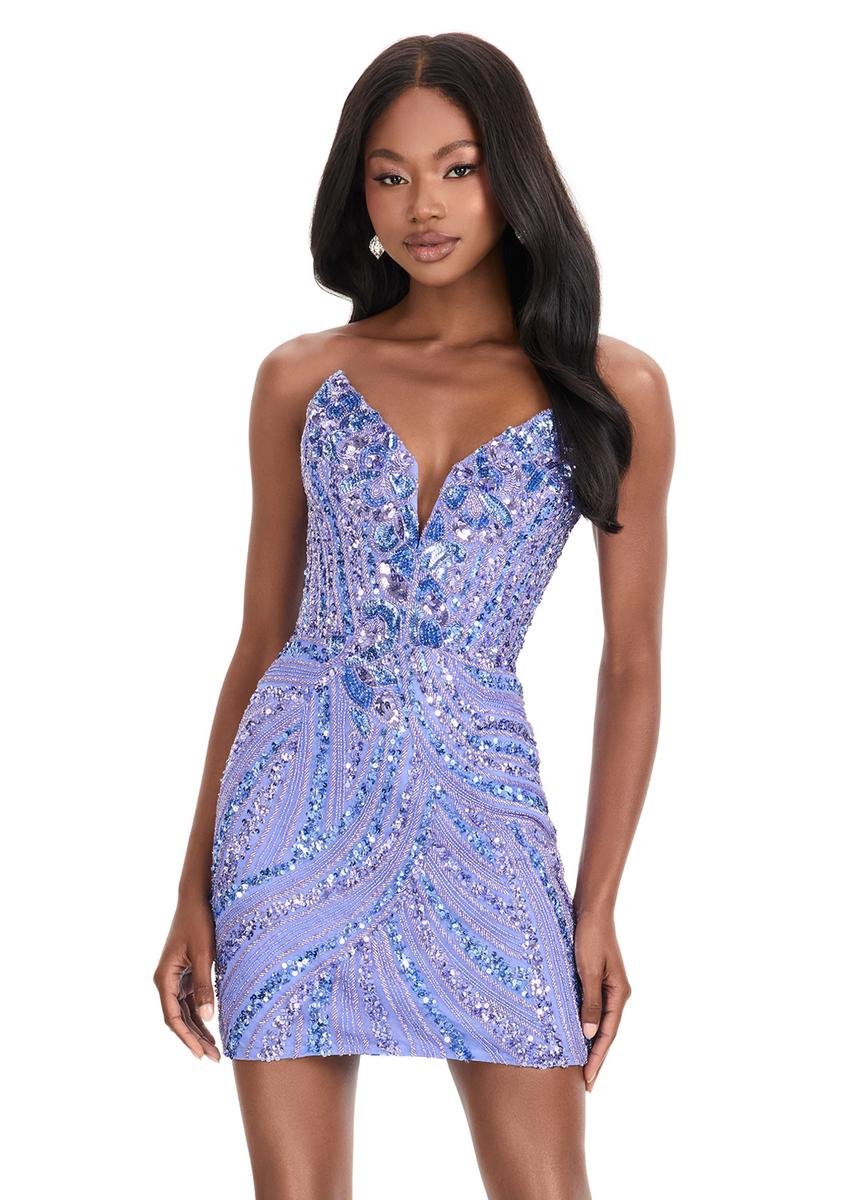 Ashley Lauren 4500 Periwinkle Prom Dress