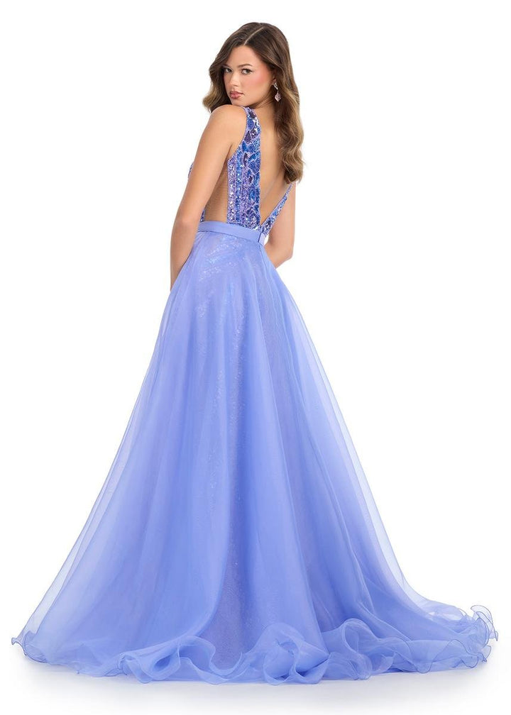 Ashley Lauren 1740 Periwinkle Prom Dress