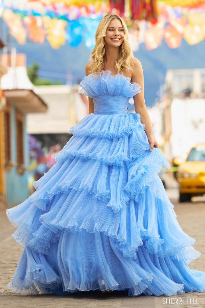 Sherri Hill 55594 Periwinkle Prom Dress