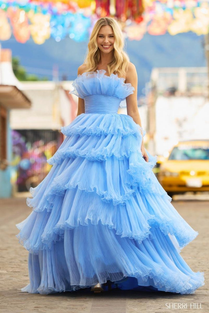 Sherri Hill 55594 Periwinkle Prom Dress