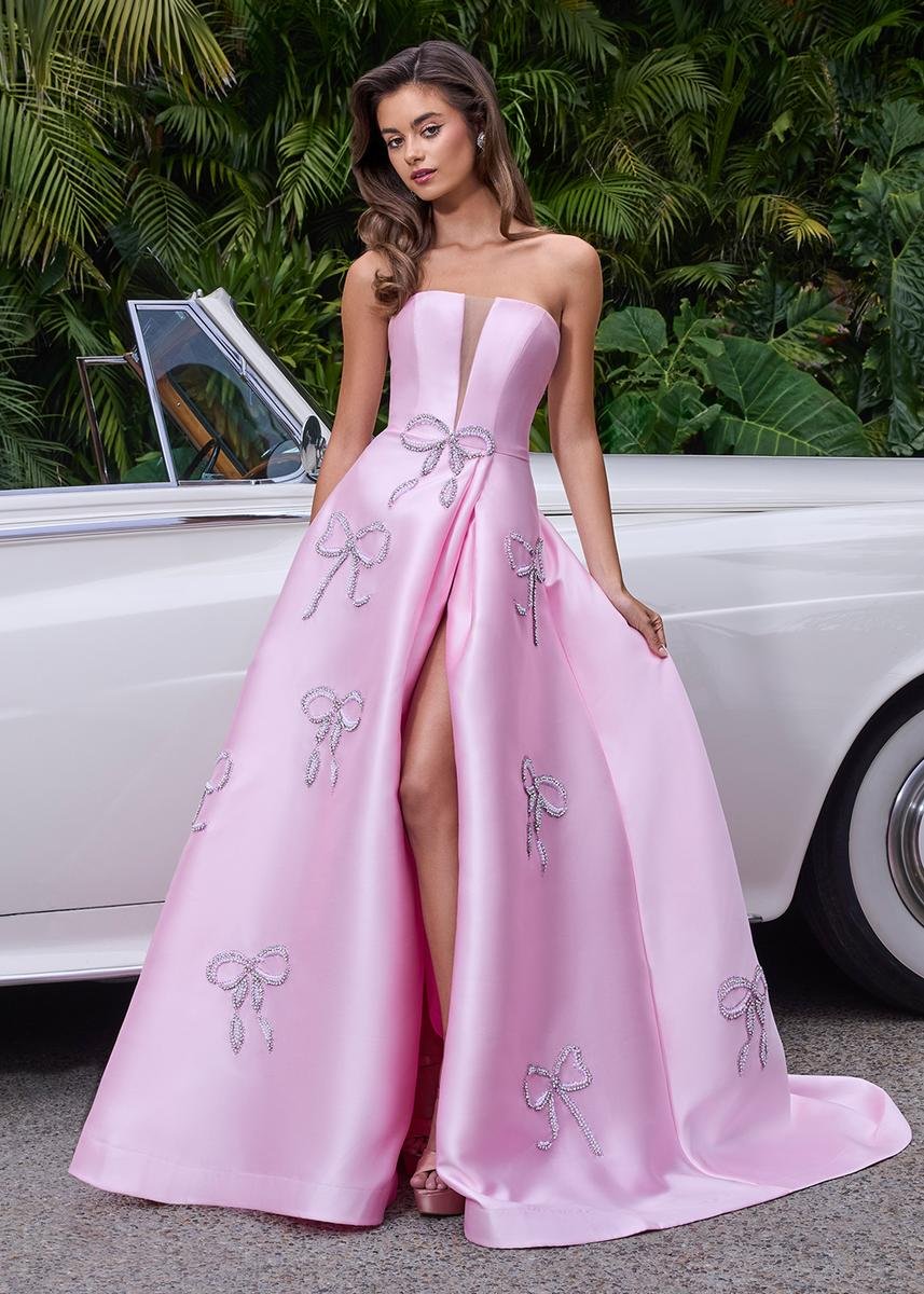Ashley Lauren 12207 Pink Prom Dress