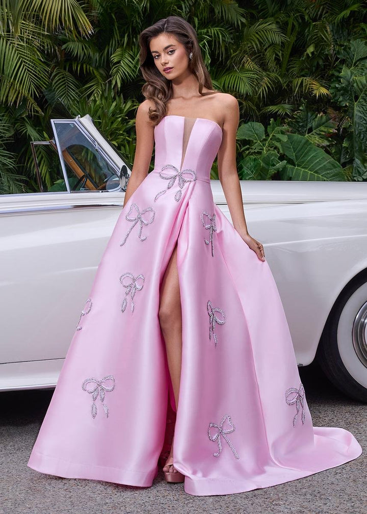 Ashley Lauren 12207 Pink Prom Dress