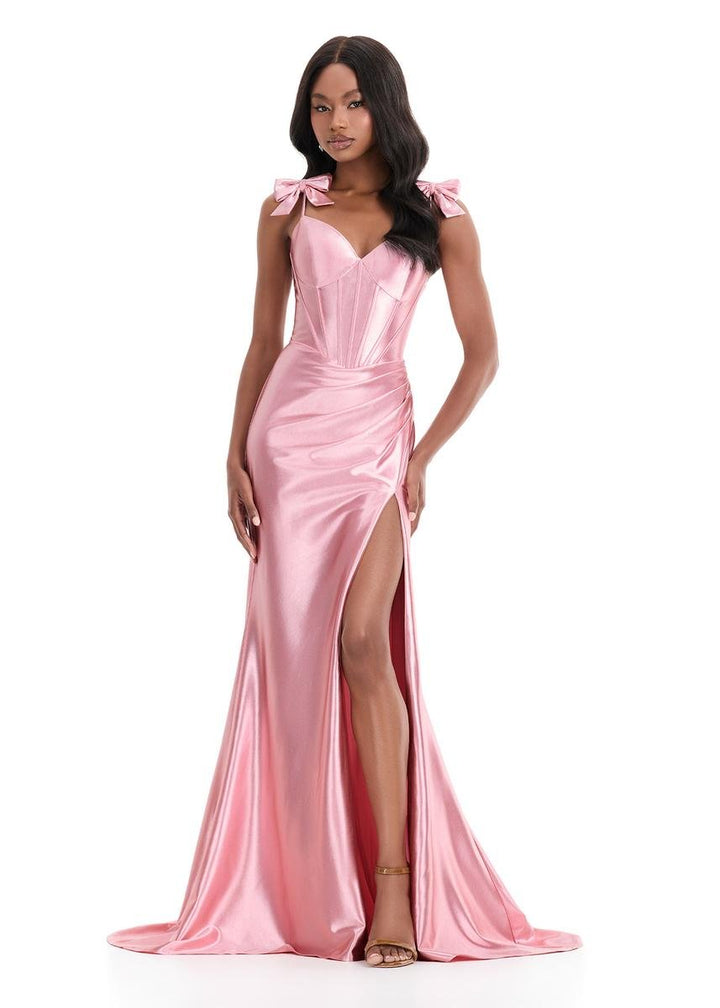Ashley Lauren 12239 Pink Prom Dress