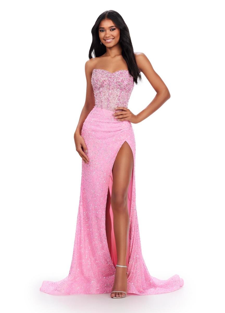 Ashley Lauren 11648 Pink Prom Dress