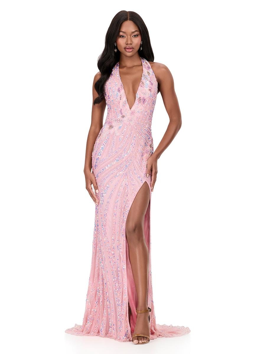 Ashley Lauren 12151 Pink Prom Dress