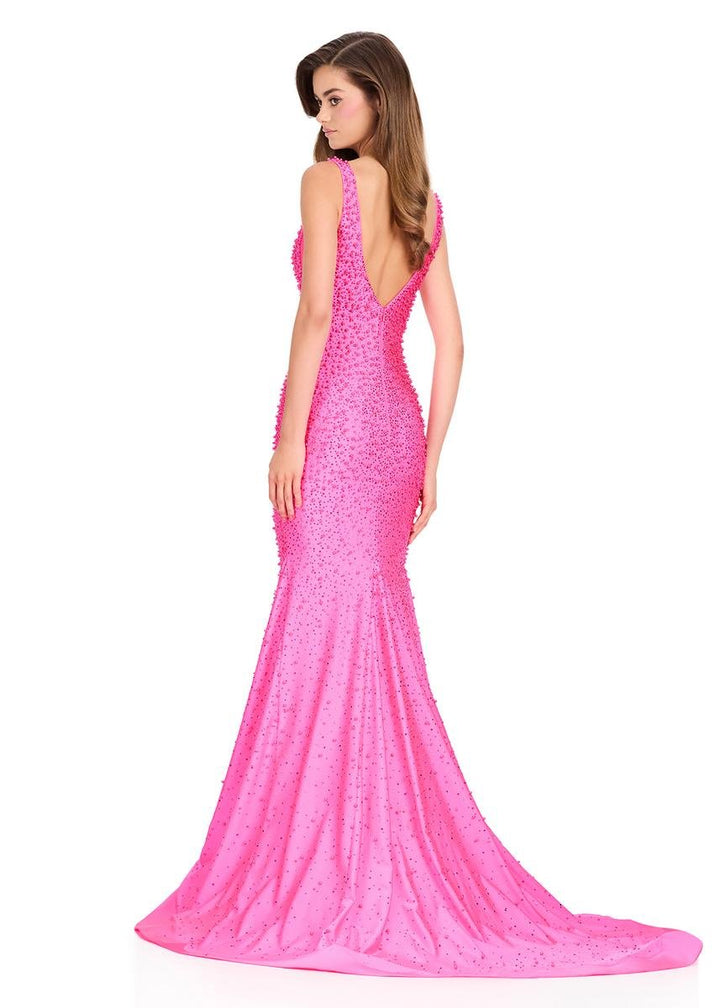 Ashley Lauren 12030 Pink Prom Dress