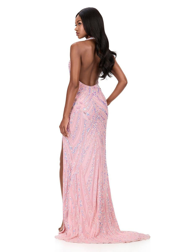 Ashley Lauren 12151 Pink Prom Dress