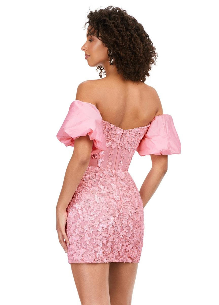 Ashley Lauren 4614 Pink Prom Dress