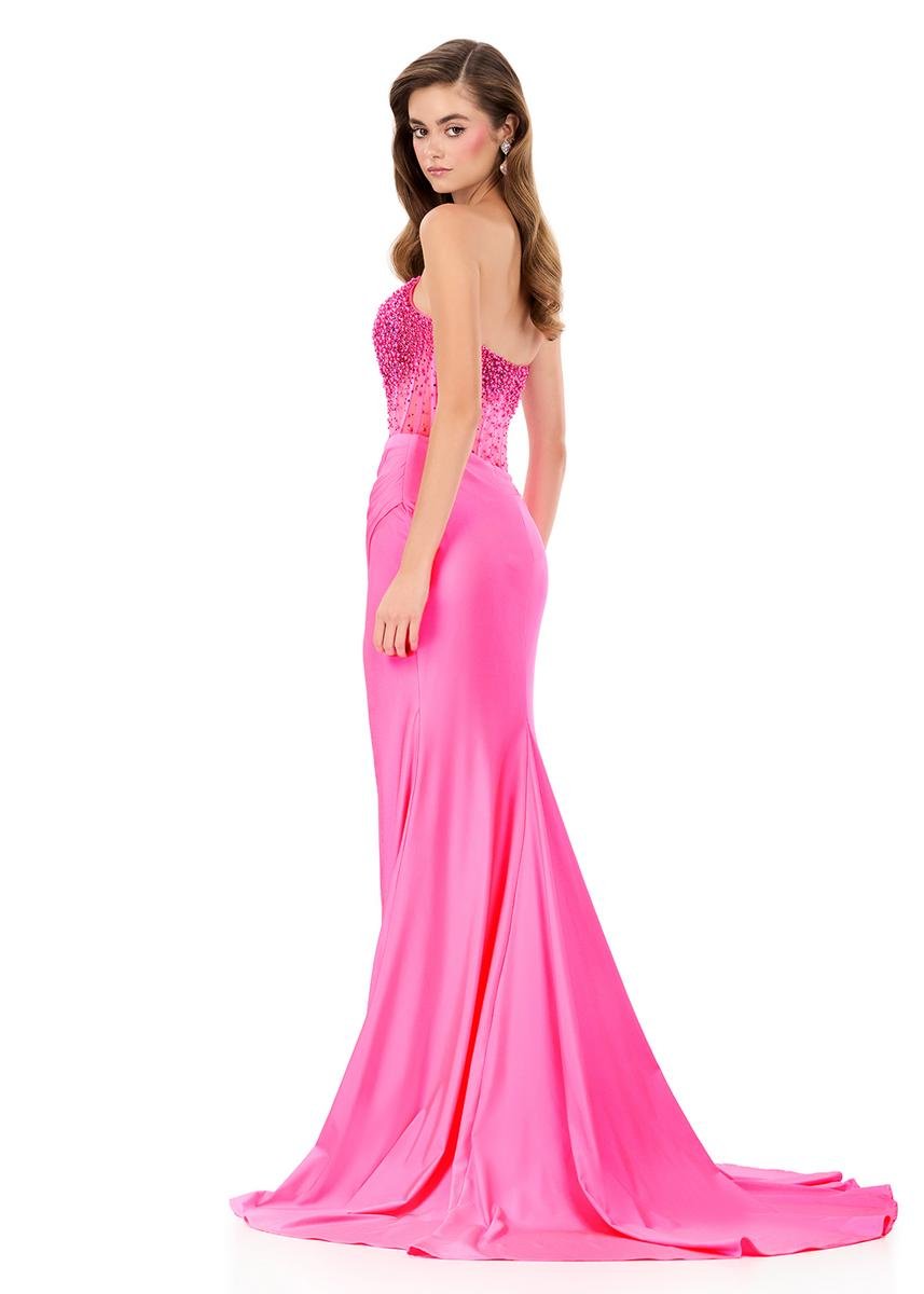 Ashley Lauren 12087 Pink Prom Dress