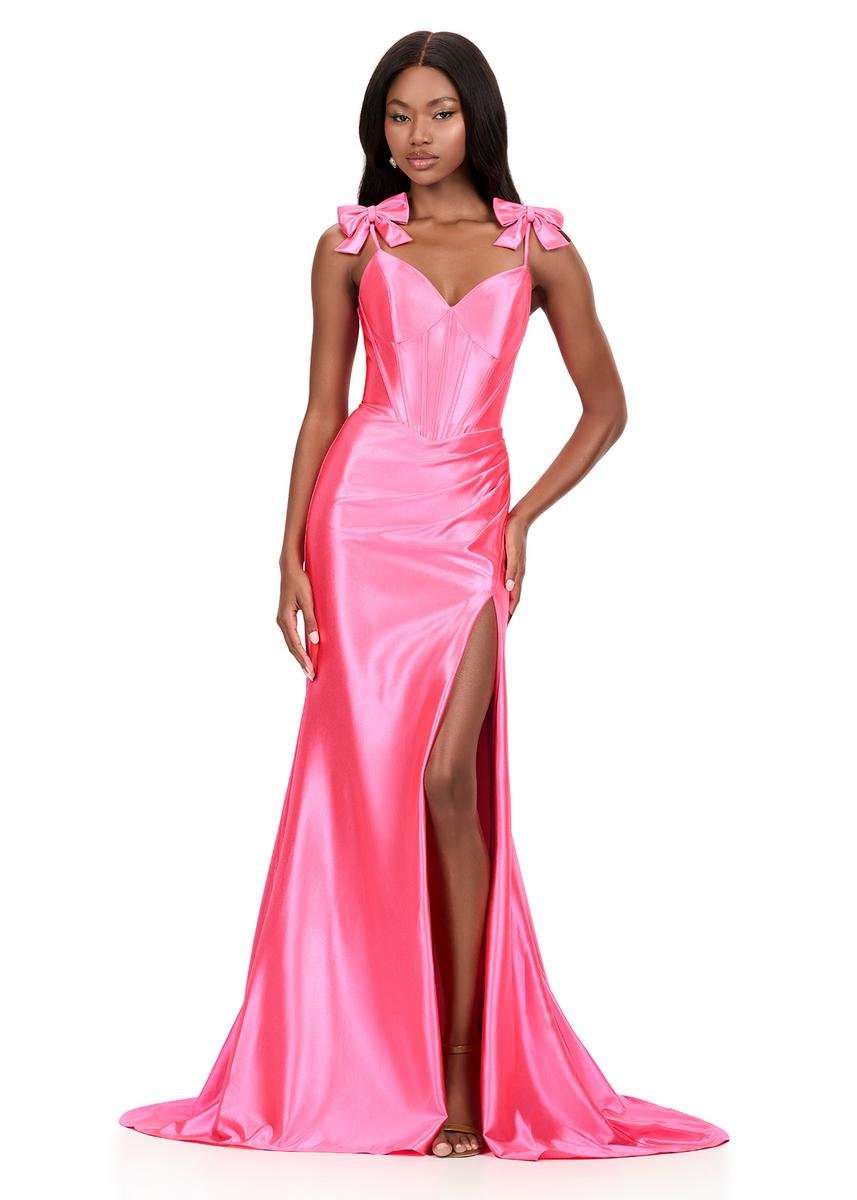 Ashley Lauren 12239 Pink Prom Dress