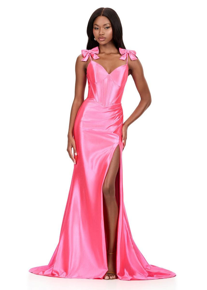 Ashley Lauren 12239 Pink Prom Dress