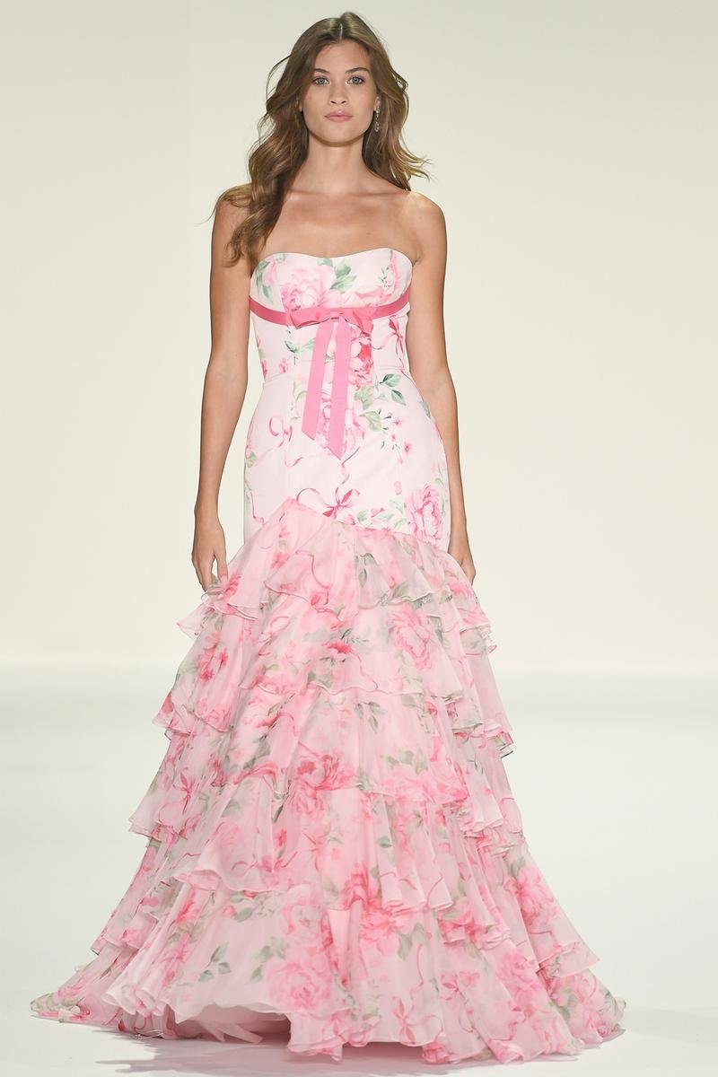 Sherri Hill 57853 Pink Multi Print Prom Dress