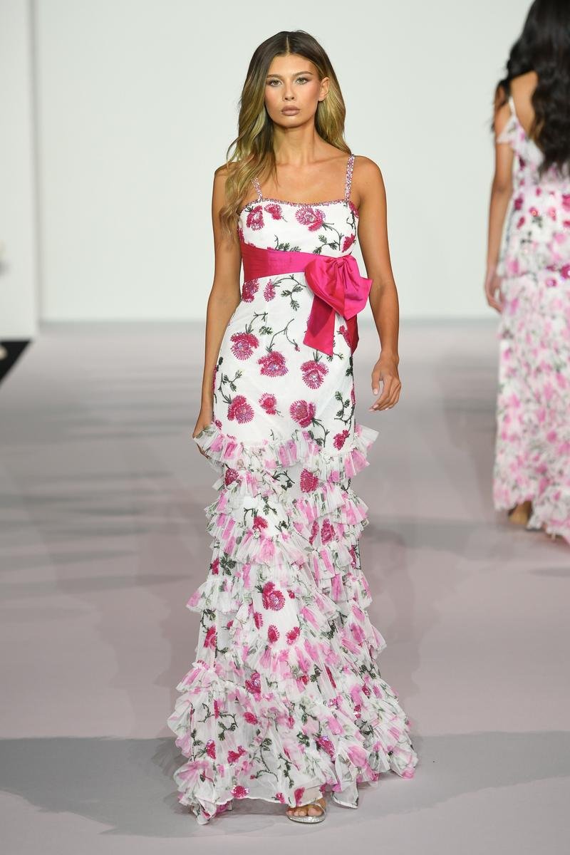 Sherri Hill 56321 Pink Print Prom Dress