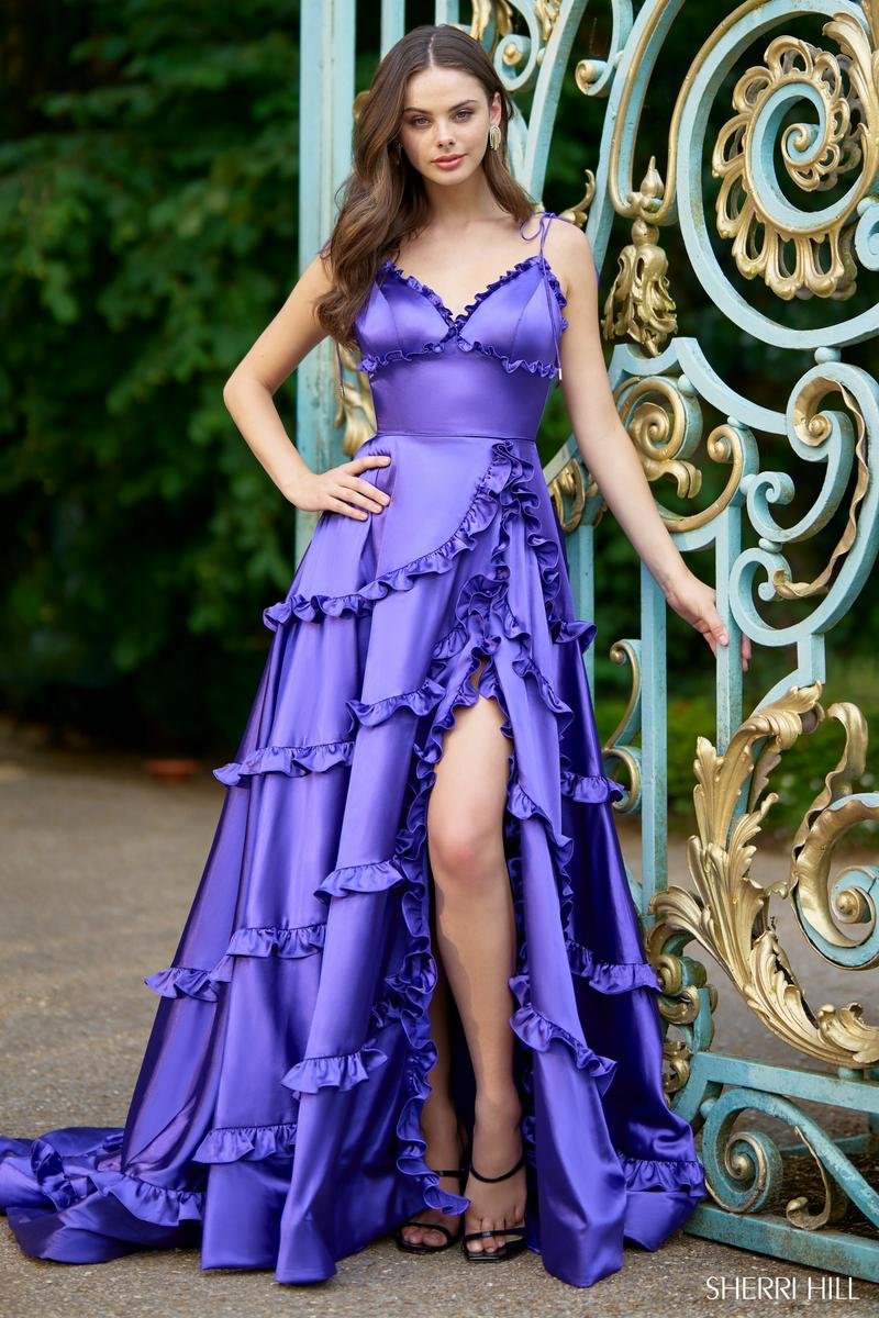 Sherri Hill 56353 Purple Prom Dress