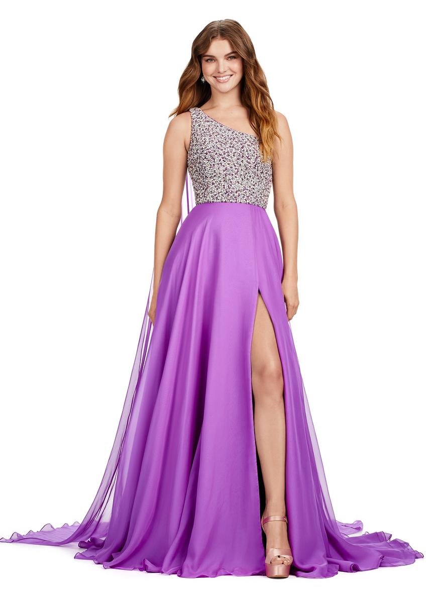 Ashley Lauren 11482 Purple Prom Dress