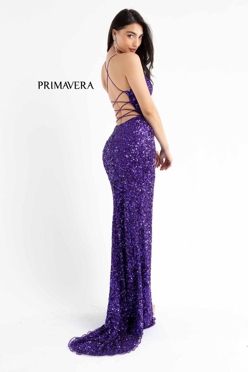 Primavera Couture 3791 Purple Prom Dress