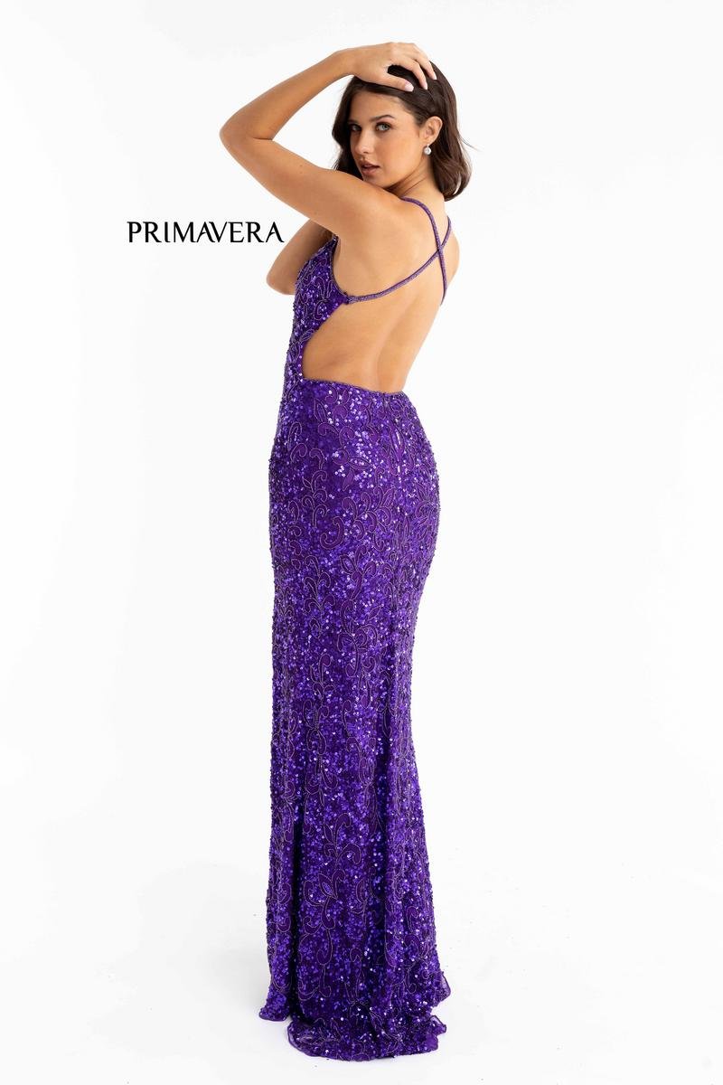 Primavera Couture 3295 Purple Prom Dress