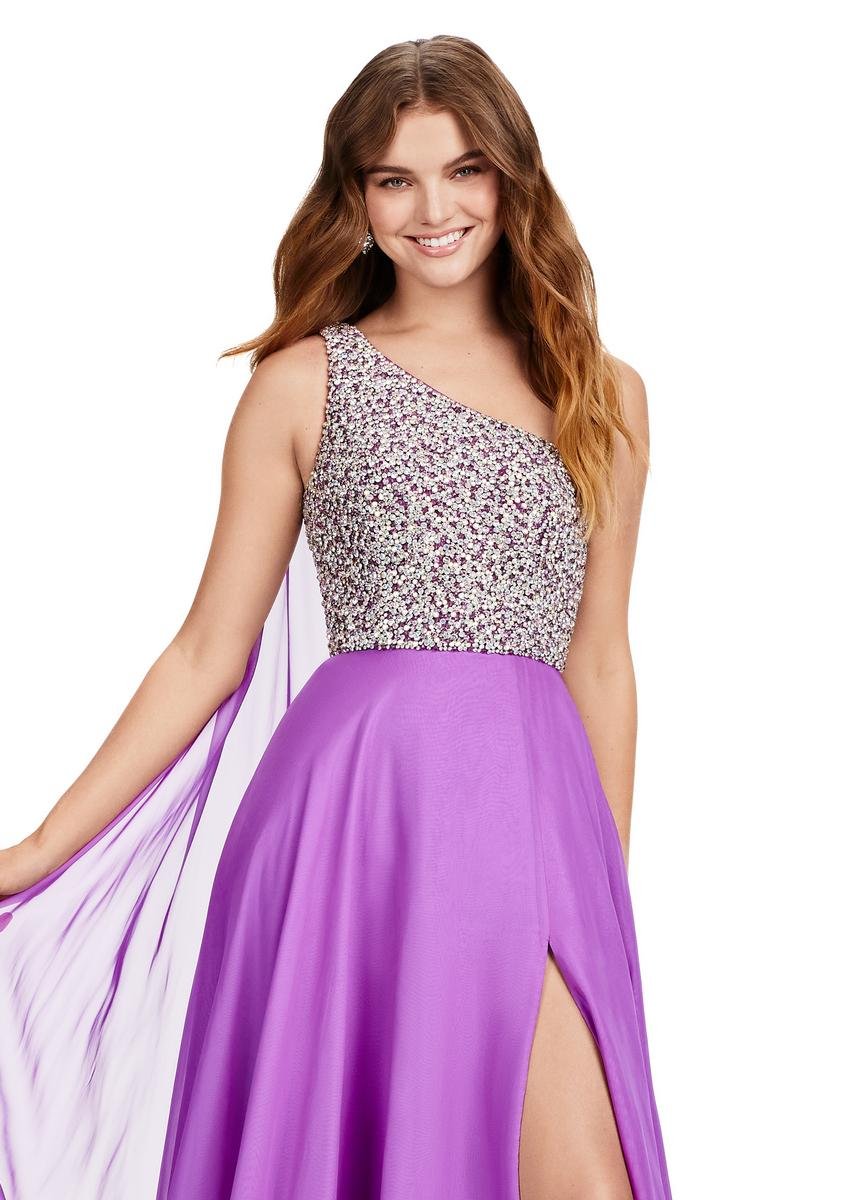 Ashley Lauren 11482 Purple Prom Dress