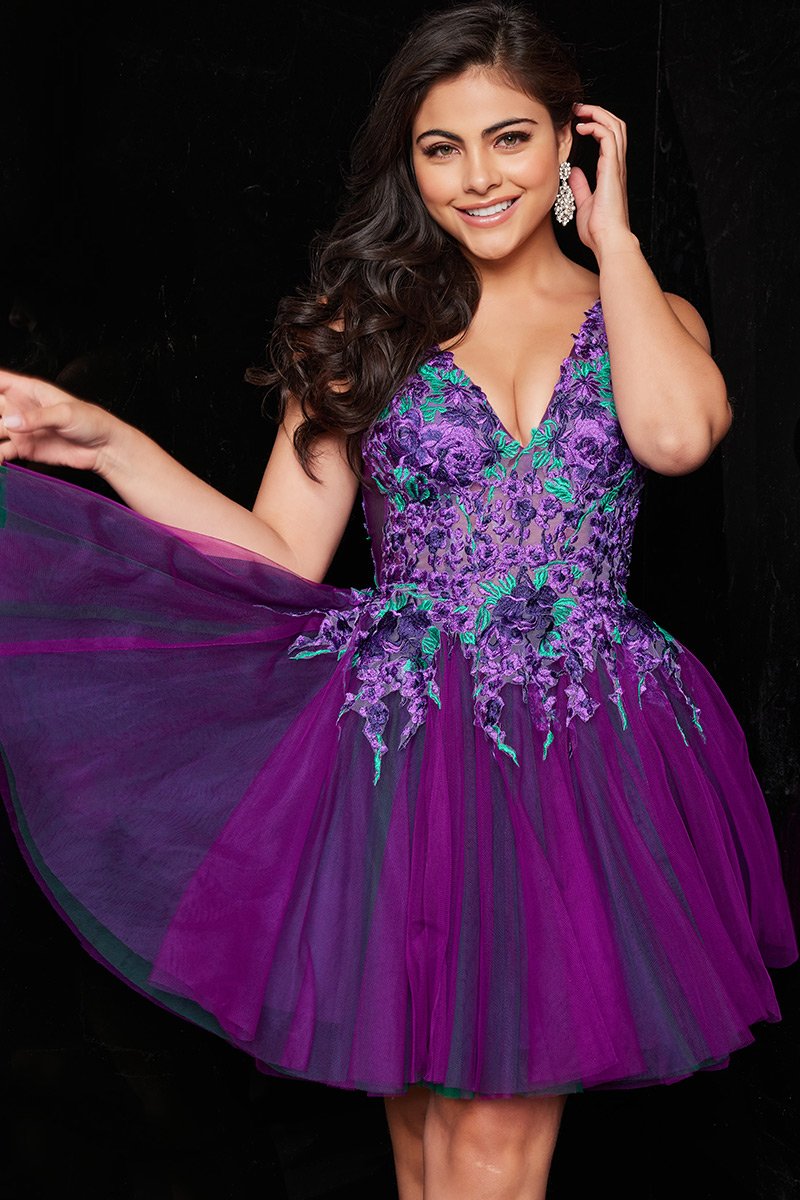 Jovani 26096 — Purple/Green