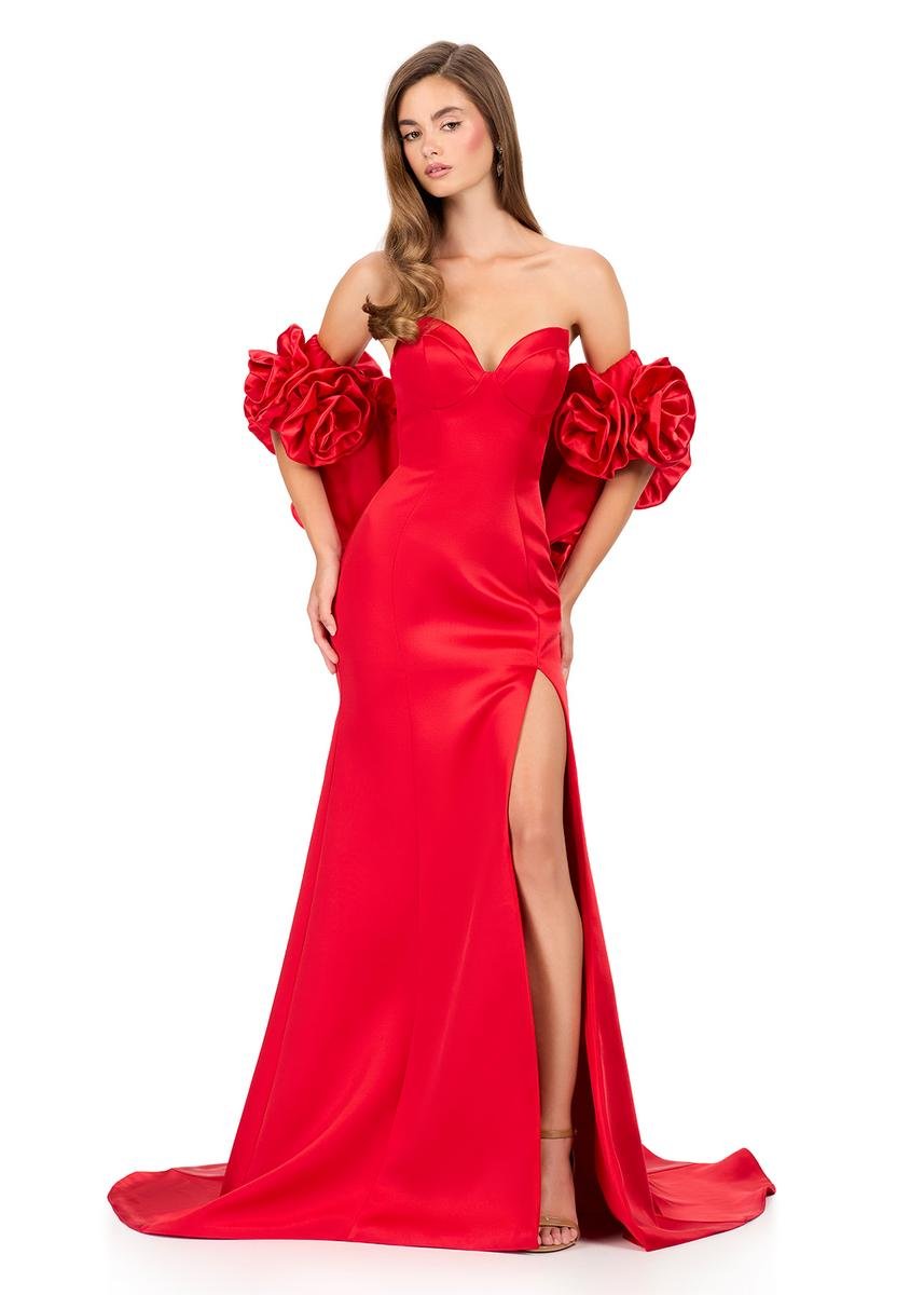 Ashley Lauren 12185 Red Prom Dress