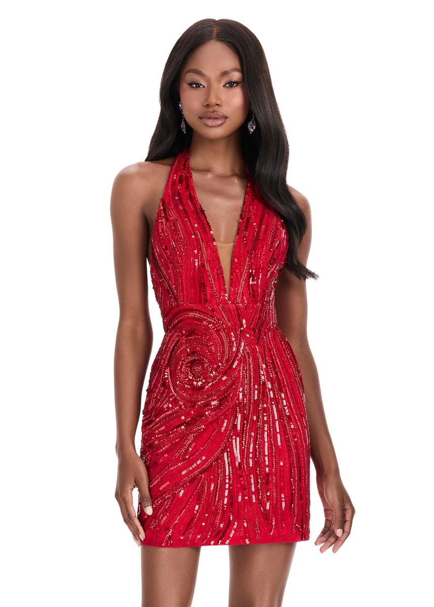 Ashley Lauren 4791 Red Prom Dress