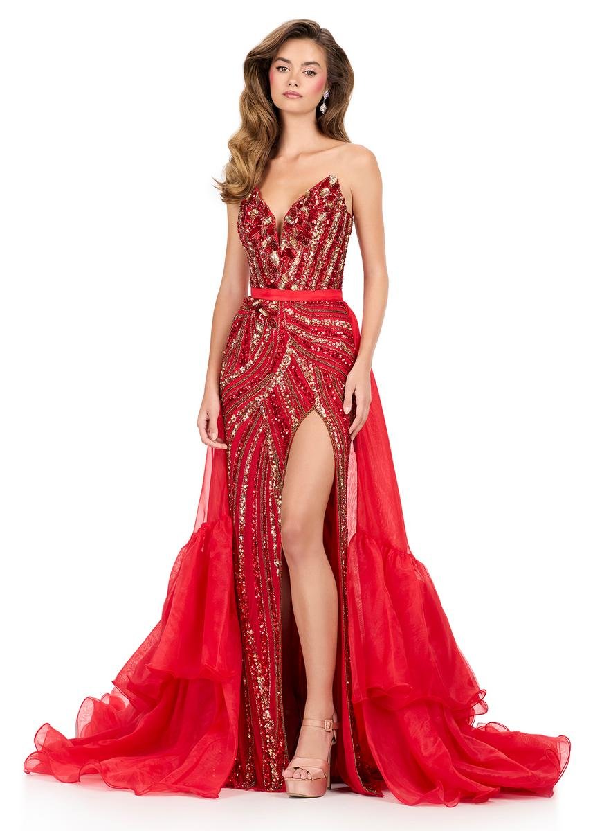 Ashley Lauren 12294 Red Prom Dress