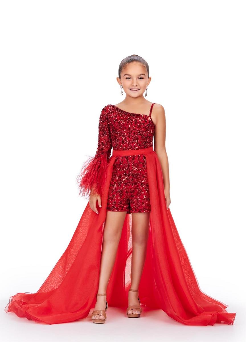 Ashley Lauren 8067 Red Prom Dress