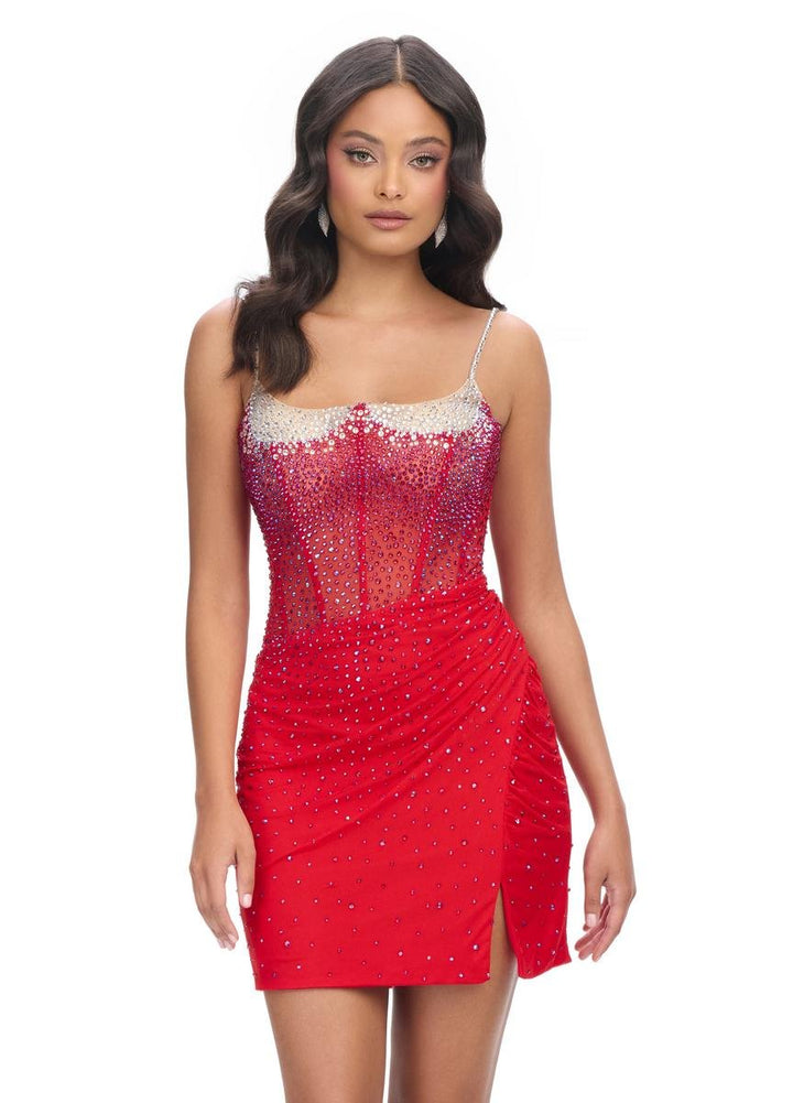 Ashley Lauren 4690 Red Prom Dress