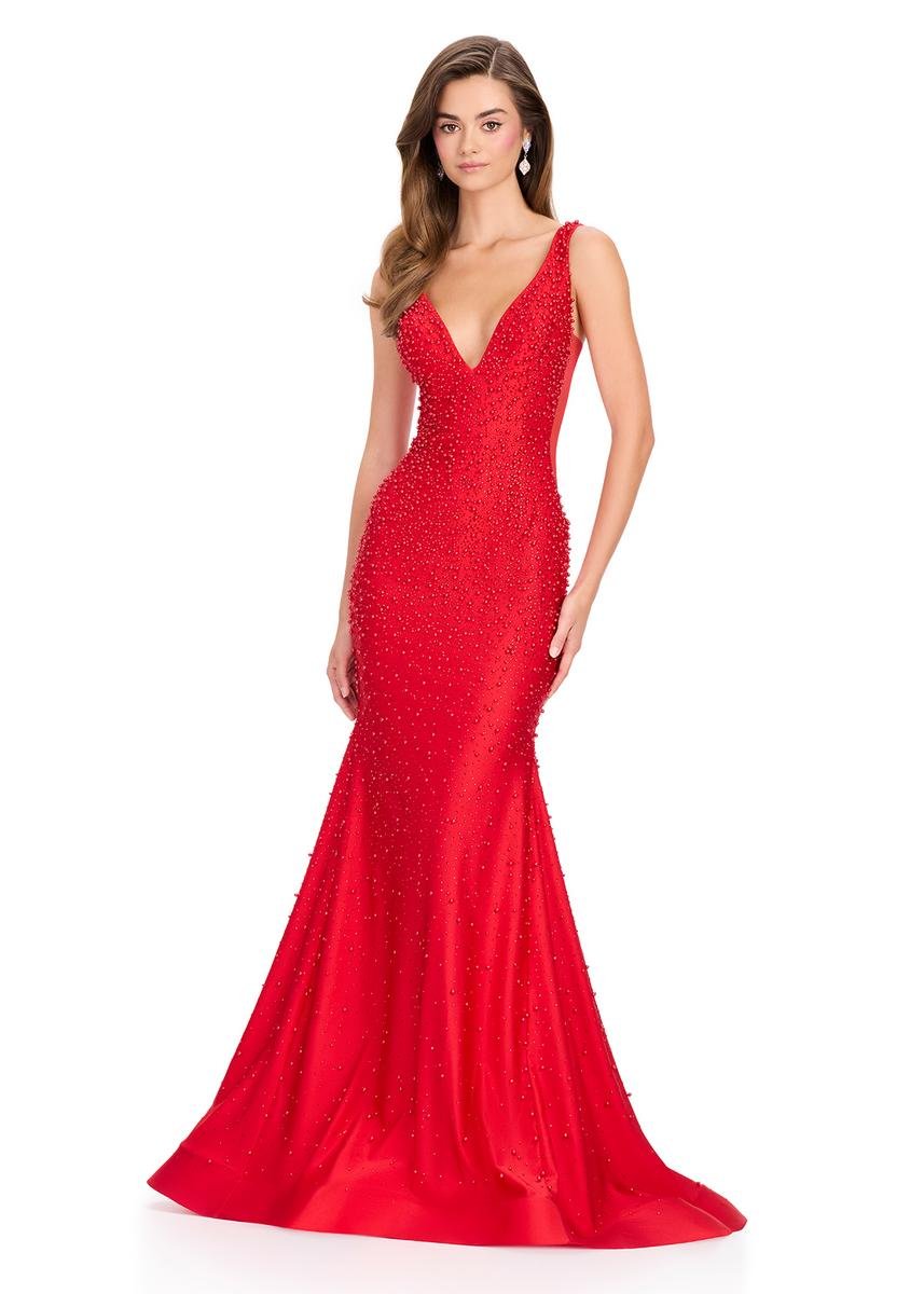 Ashley Lauren 12030 Red Prom Dress