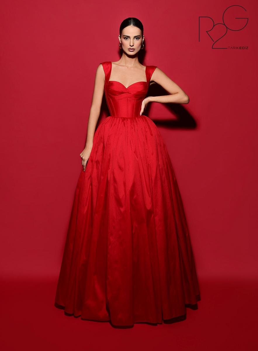 Tarik Ediz 53043 Red Prom Dress
