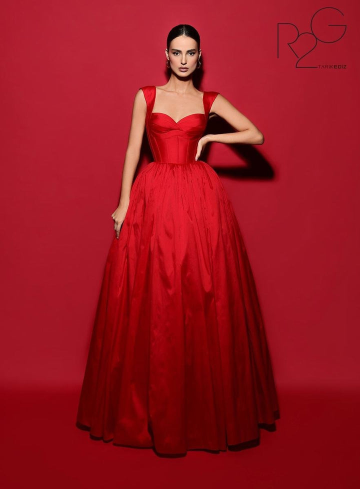 Tarik Ediz 53043 Red Prom Dress